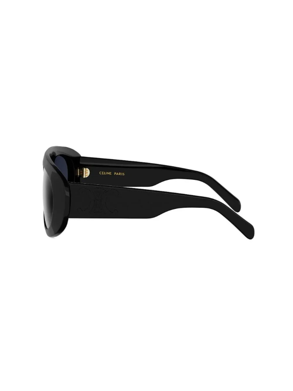 New CELINE Women's Sunglasses Acetate Frame TRIOMPHE STAMP CL40340U 01V 57 Black